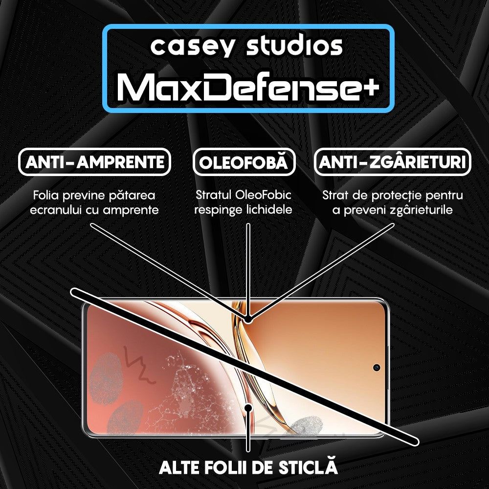 Folie Sticla MaxDefense+ - Oppo F27 Pro Plus - Negru