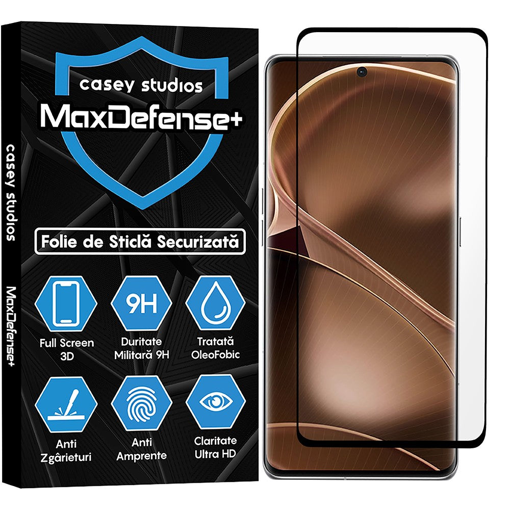 Folie Sticla MaxDefense+ - Oppo Find X6 Pro - Negru