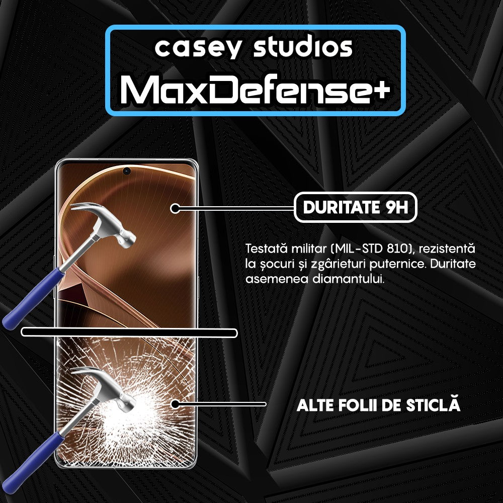 Folie Sticla MaxDefense+ - Oppo Find X6 Pro - Negru