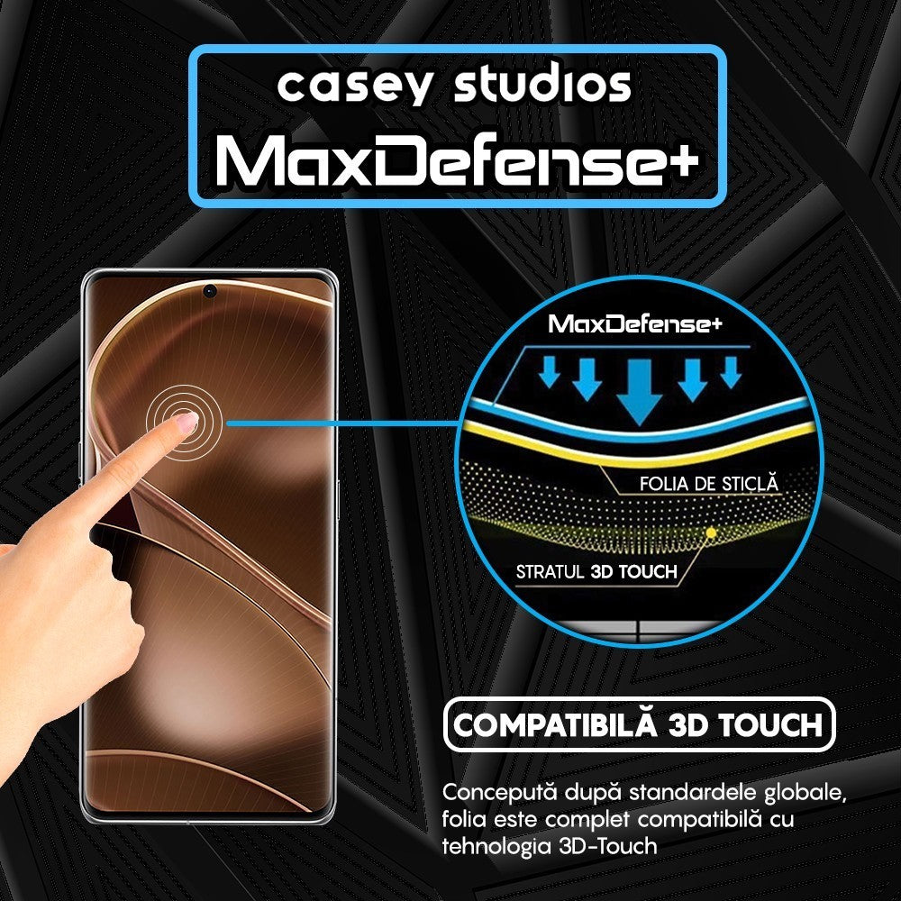 Folie Sticla MaxDefense+ - Oppo Find X6 Pro - Negru
