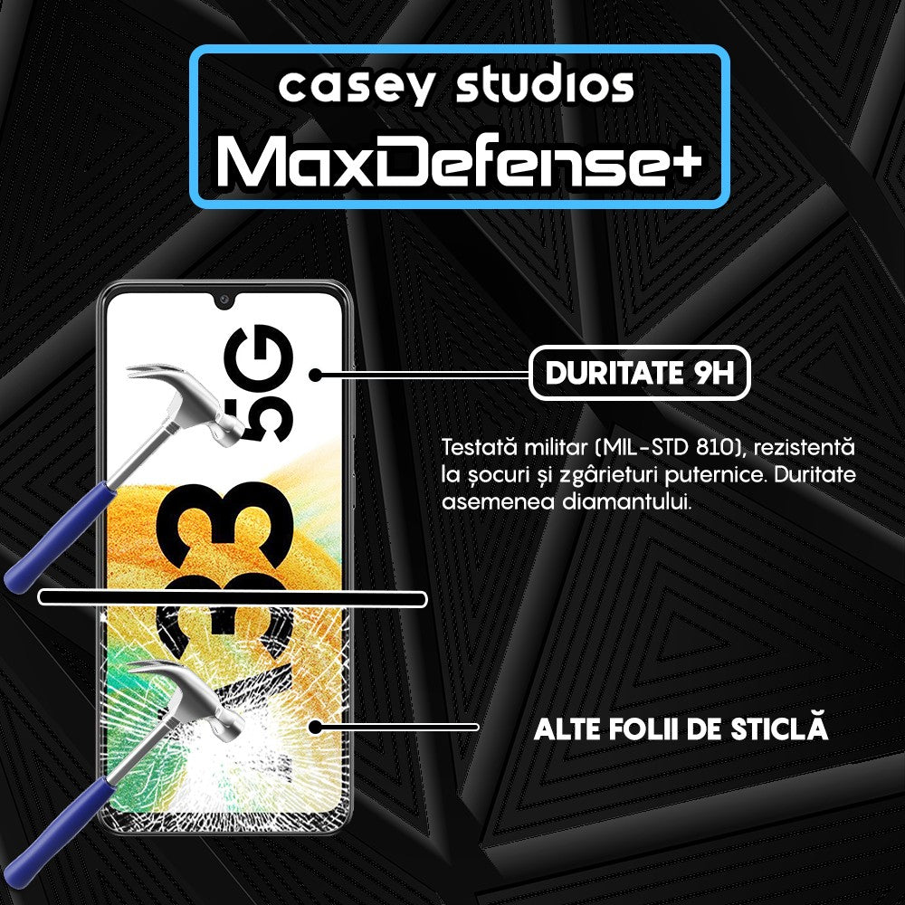 Folie Sticla MaxDefense+ - Samsung Galaxy A33 5G - Negru