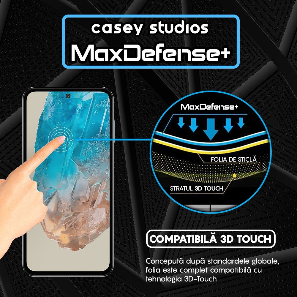 Folie Sticla MaxDefense+ - Samsung Galaxy M35 - Negru