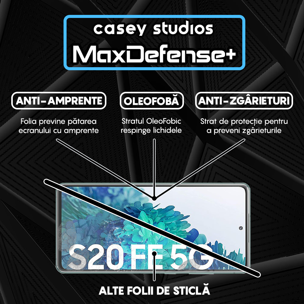 Folie Sticla MaxDefense+ - Samsung Galaxy S20 FE 2022 - Negru