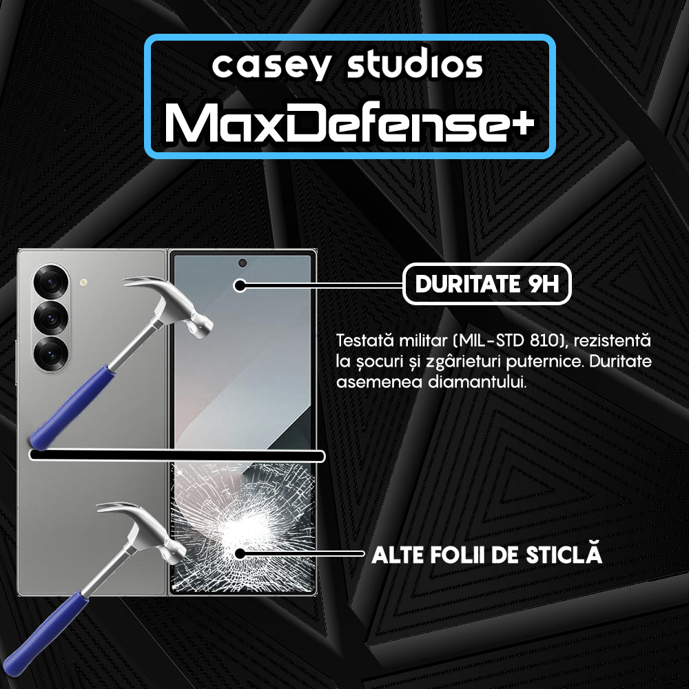 Folie Sticla MaxDefense+ - Samsung Galaxy Z Fold6 - Negru