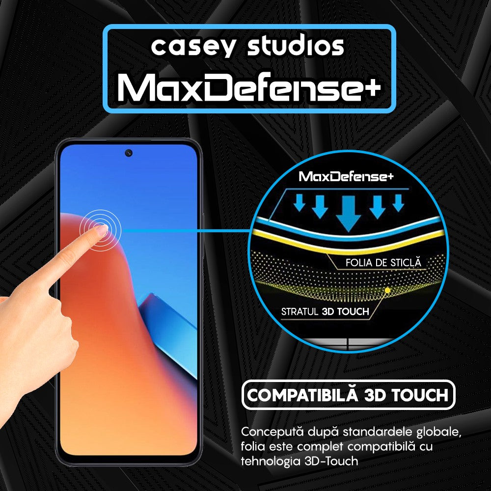 Folie Sticla MaxDefense+ - Xiaomi 12 Pro - Negru