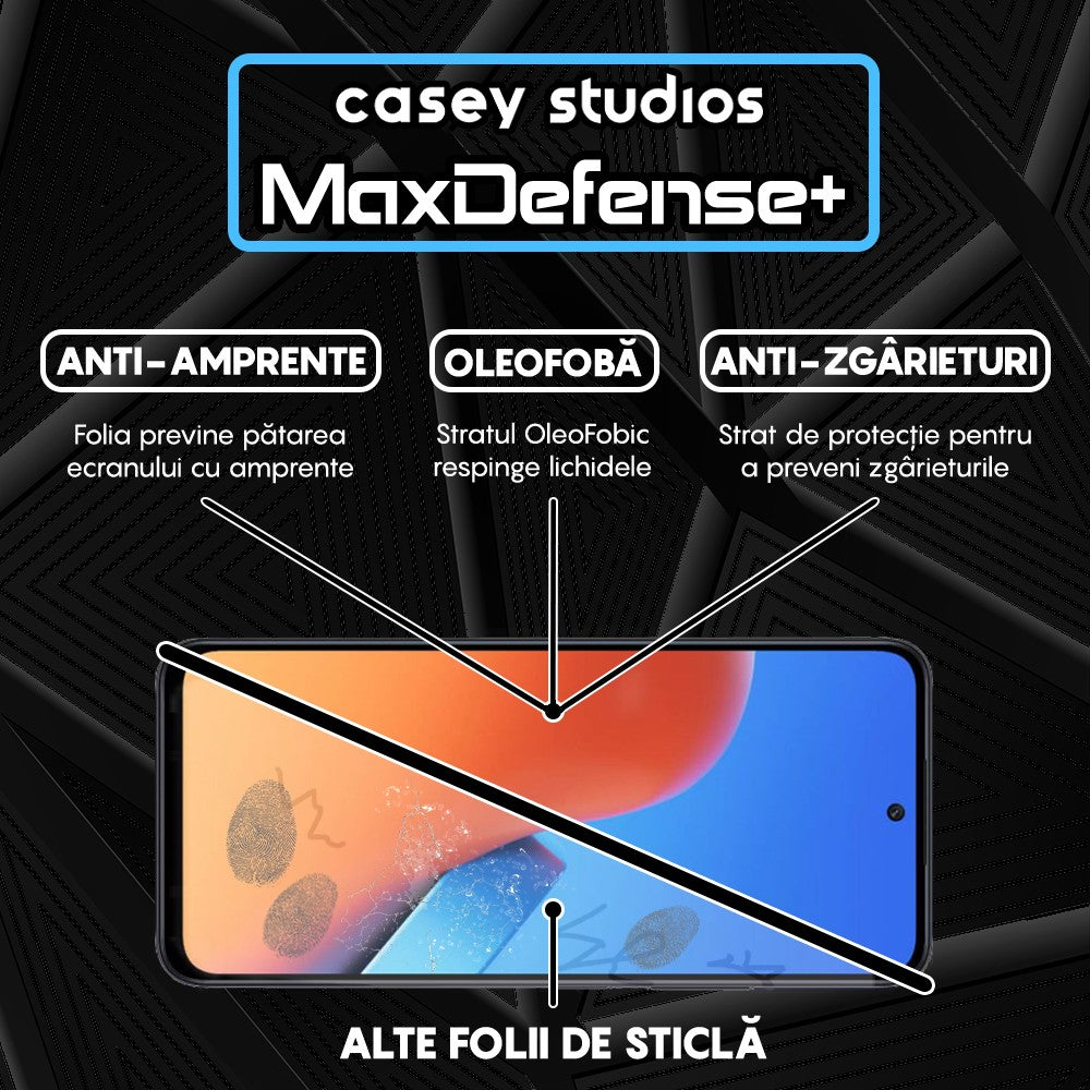 Folie Sticla MaxDefense+ - Xiaomi 12 Pro - Negru