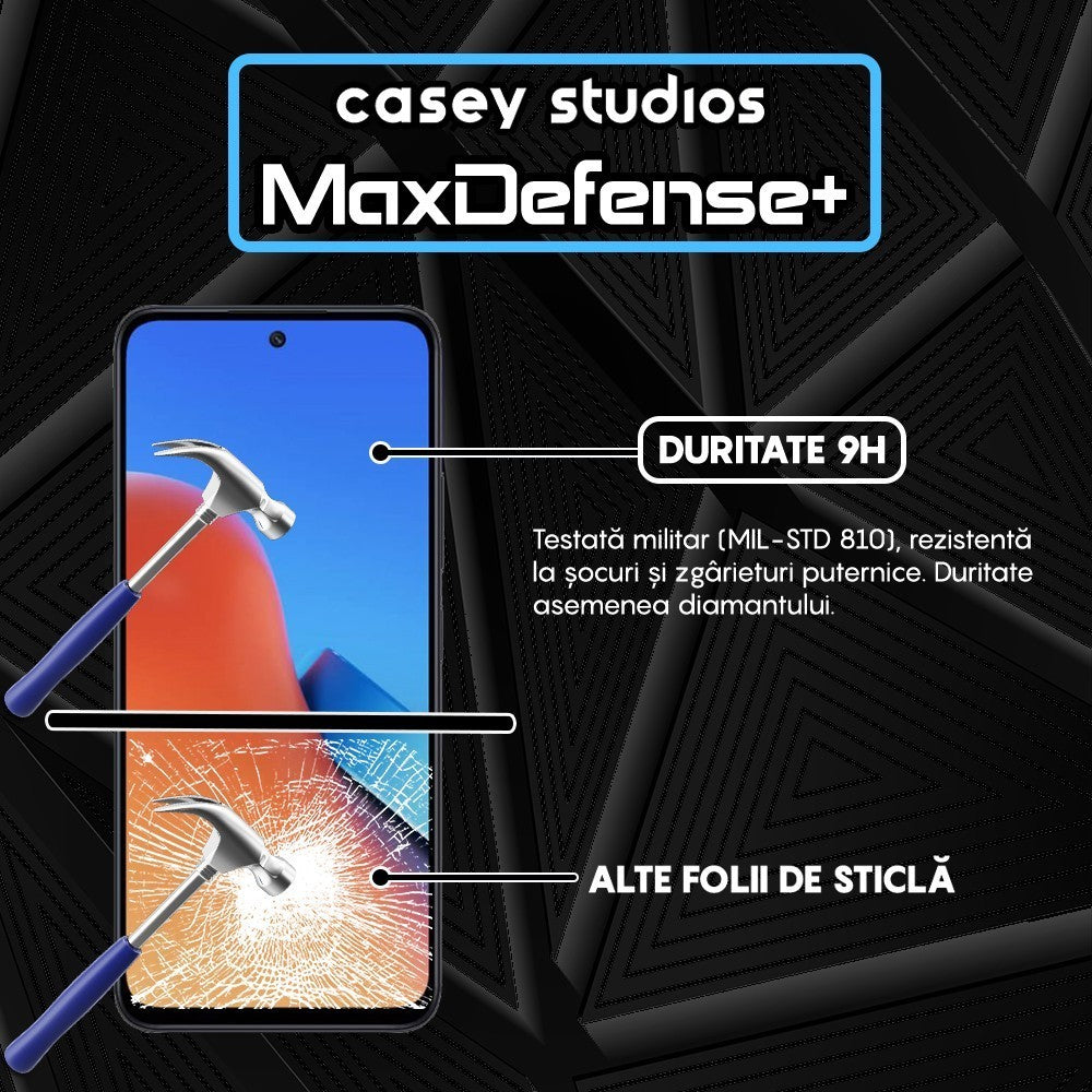 Folie Sticla MaxDefense+ - Xiaomi 12 Pro - Negru