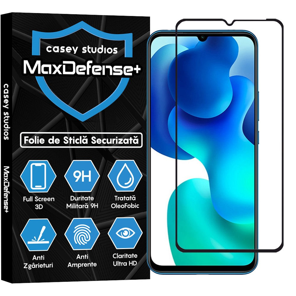 Folie Sticla MaxDefense+ - Xiaomi Mi 10 Lite - Negru