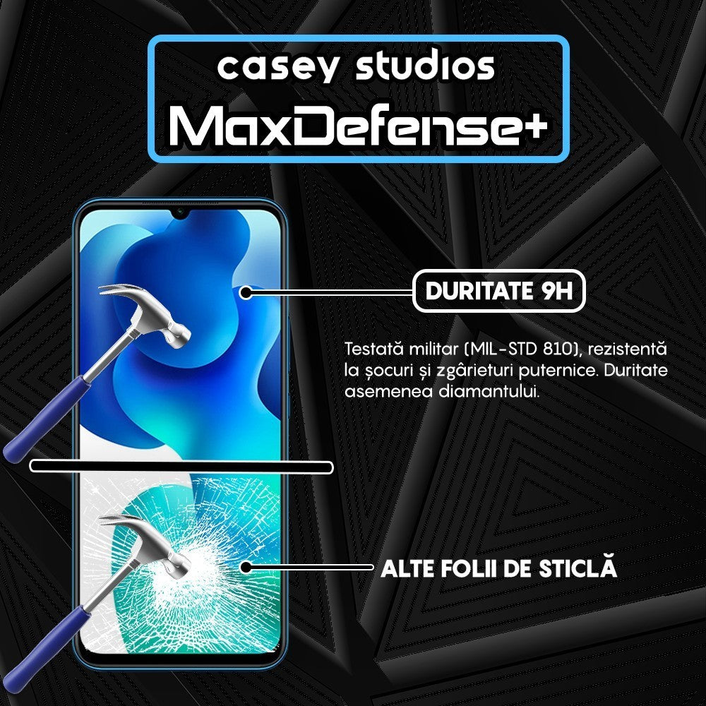 Folie Sticla MaxDefense+ - Xiaomi Mi 10 Lite - Negru