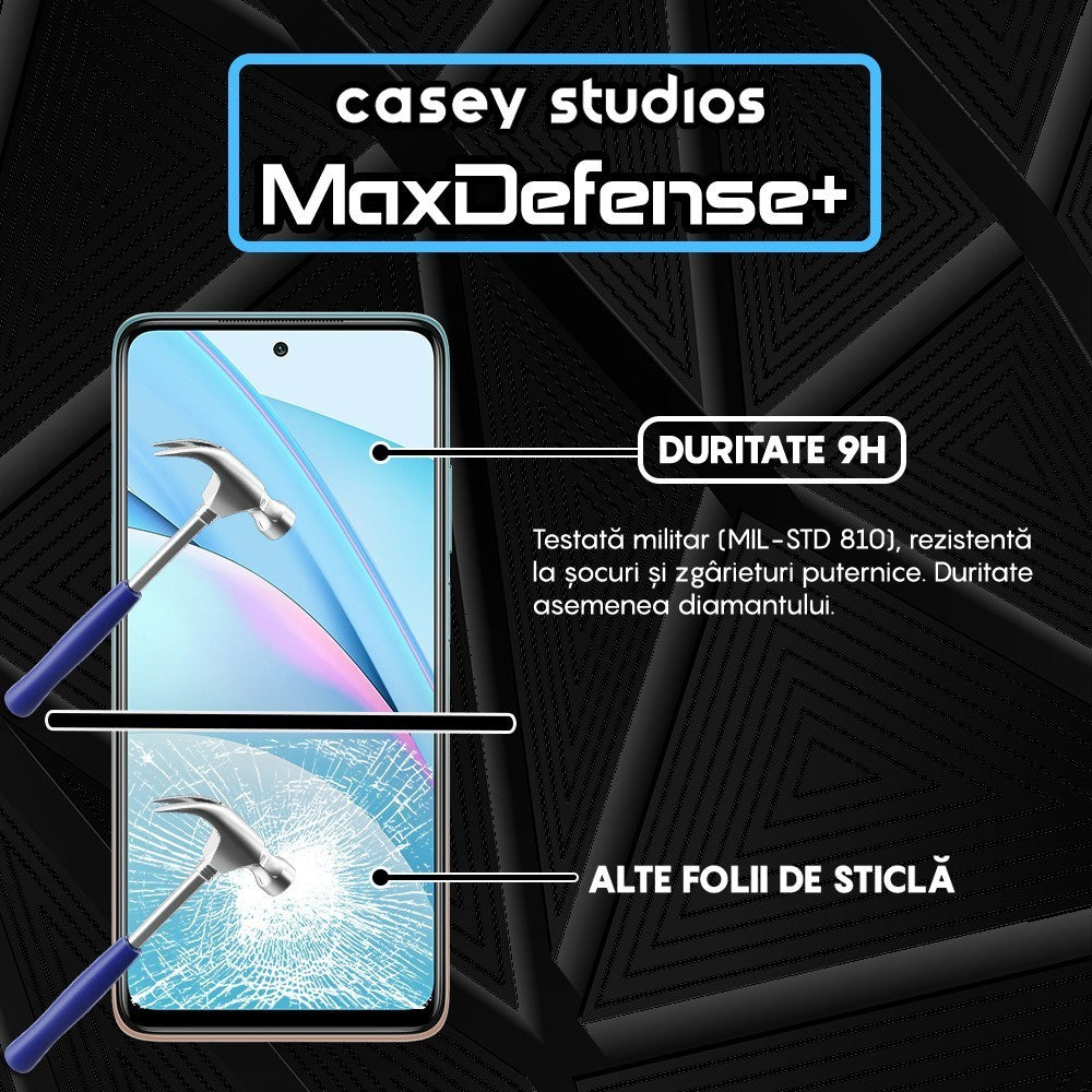 Folie Sticla MaxDefense+ - Xiaomi Mi 10T 5G/Mi 10T Lite 5G/Mi 10T Pro 5G/Poco X3/Poco X3 NFC/Poco X3 Pro/Poco X3 Pro - Negru