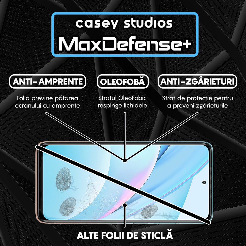 Folie Sticla MaxDefense+ - Xiaomi Mi 10T 5G/Mi 10T Lite 5G/Mi 10T Pro 5G/Poco X3/Poco X3 NFC/Poco X3 Pro/Poco X3 Pro - Negru