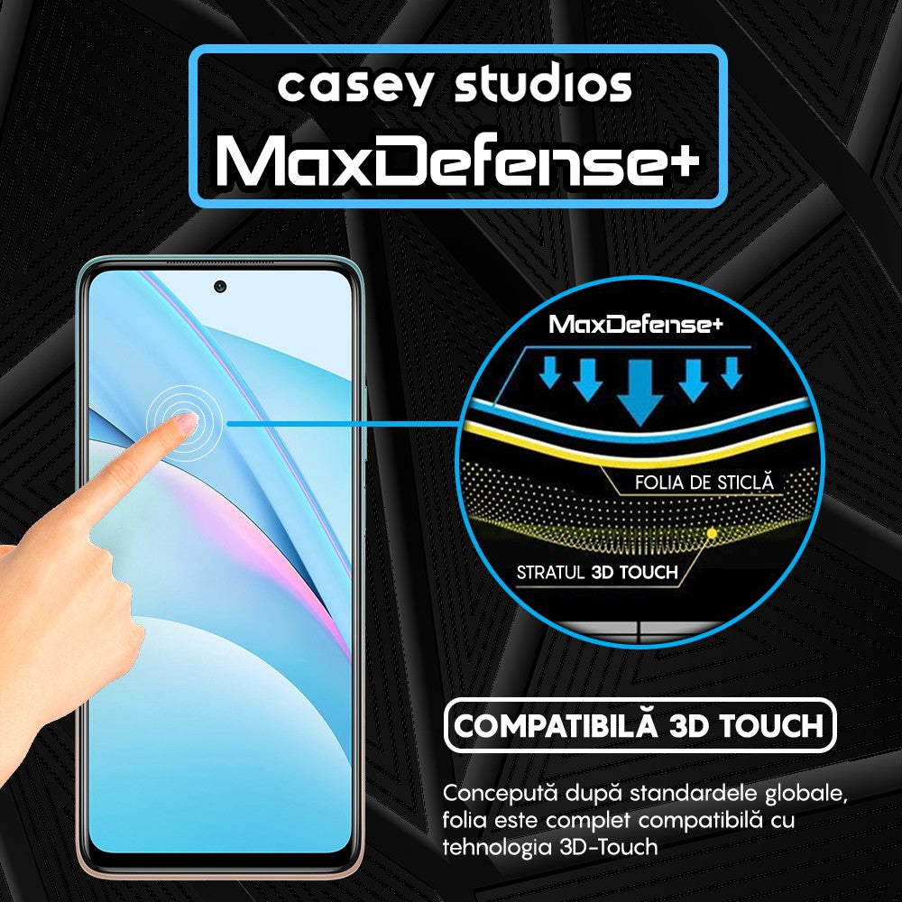 Folie Sticla MaxDefense+ - Xiaomi Mi 10T 5G/Mi 10T Lite 5G/Mi 10T Pro 5G/Poco X3/Poco X3 NFC/Poco X3 Pro/Poco X3 Pro - Negru