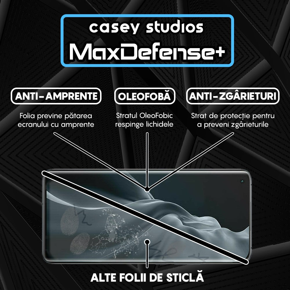 Folie Sticla MaxDefense+ - Xiaomi Mi 11/Mi 11 Pro/Mi 11 Ultra - Negru