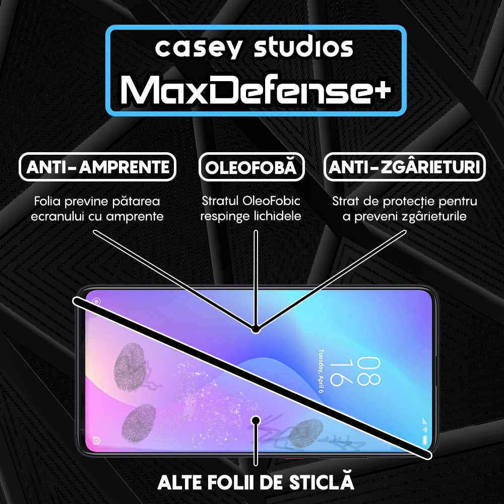 Folie Sticla MaxDefense+ - Xiaomi Mi 9T/Redmi K20/Redmi K20 Pro - Negru