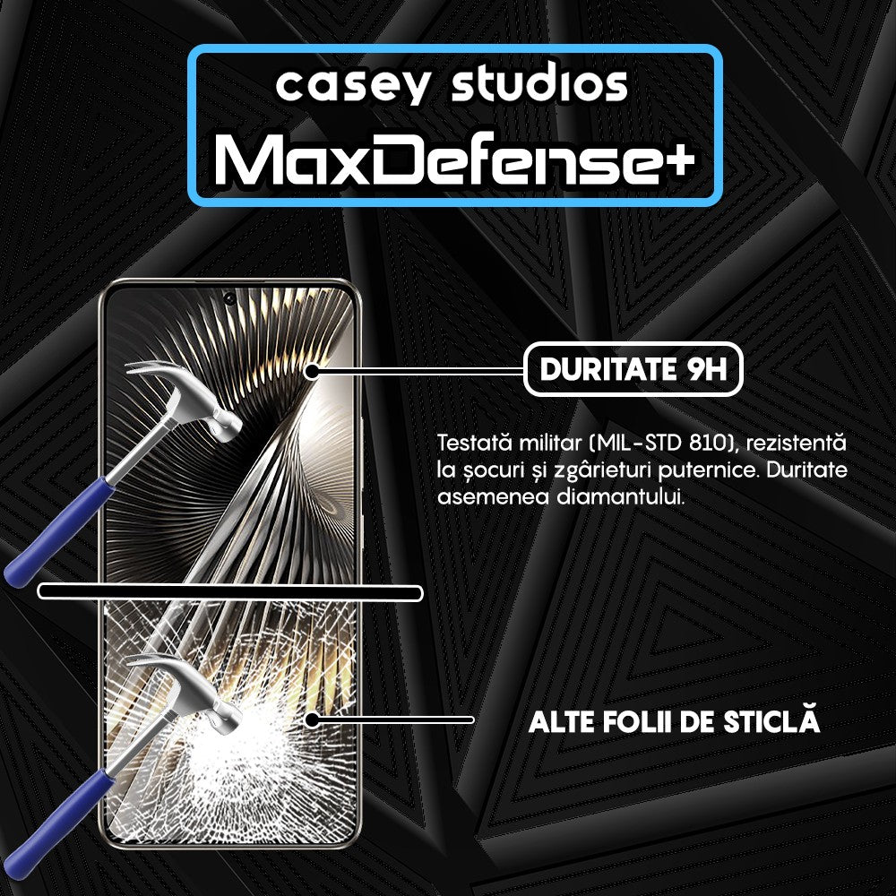 Folie Sticla MaxDefense+ - Xiaomi Poco X6 Neo/Redmi Note 13 Pro/Turbo 3 - Negru
