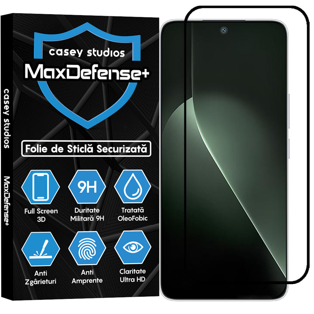 Folie Sticla MaxDefense+ - Honor GT - Negru