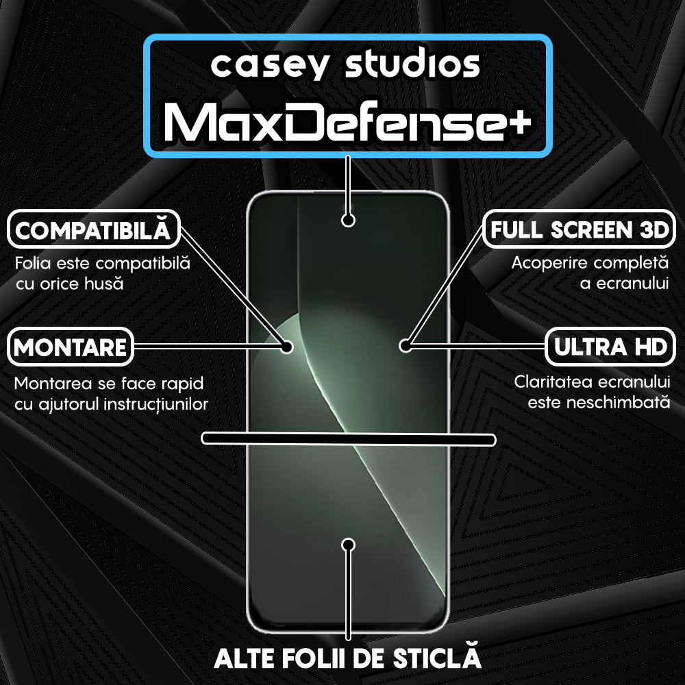 Folie Sticla MaxDefense+ - Honor GT - Negru