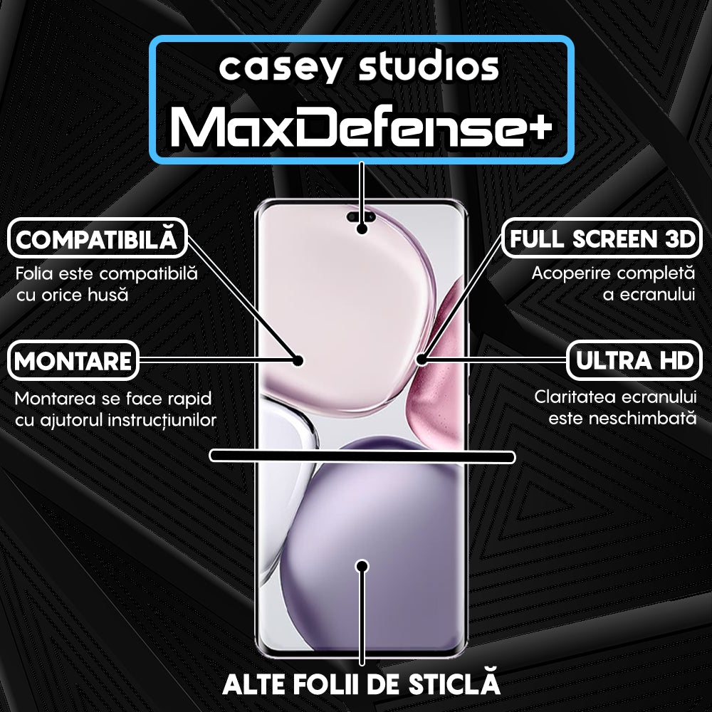 Folie Sticla MaxDefense+ - Honor Magic7 Lite - Negru