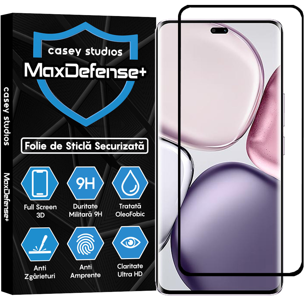 Folie Sticla MaxDefense+ - Honor Magic7 Lite - Negru