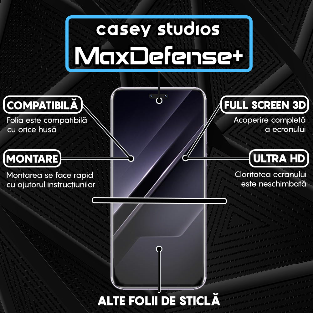 Folie Sticla MaxDefense+ - Honor Magic7 RSR Porsche Design - Negru