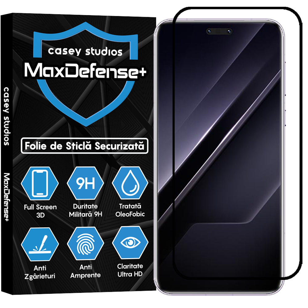 Folie Sticla MaxDefense+ - Honor Magic7 RSR Porsche Design - Negru