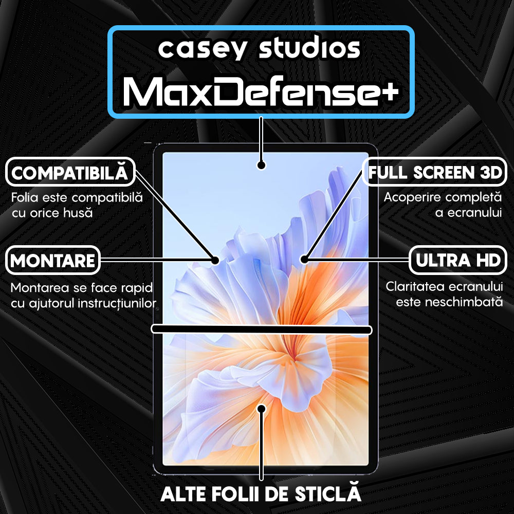 Folie Sticla MaxDefense+ - Honor Pad V9 - Clear