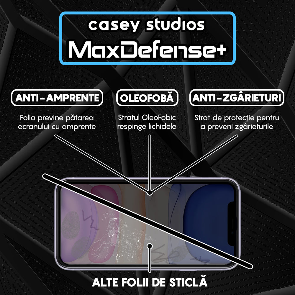Folie Sticla MaxDefense+ - iPhone 11 Pro Max - Privacy