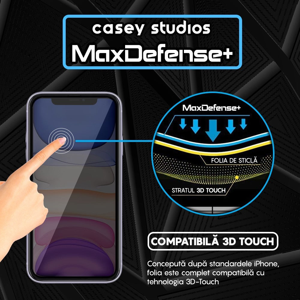 Folie Sticla MaxDefense+ - iPhone 11 Pro Max - Privacy
