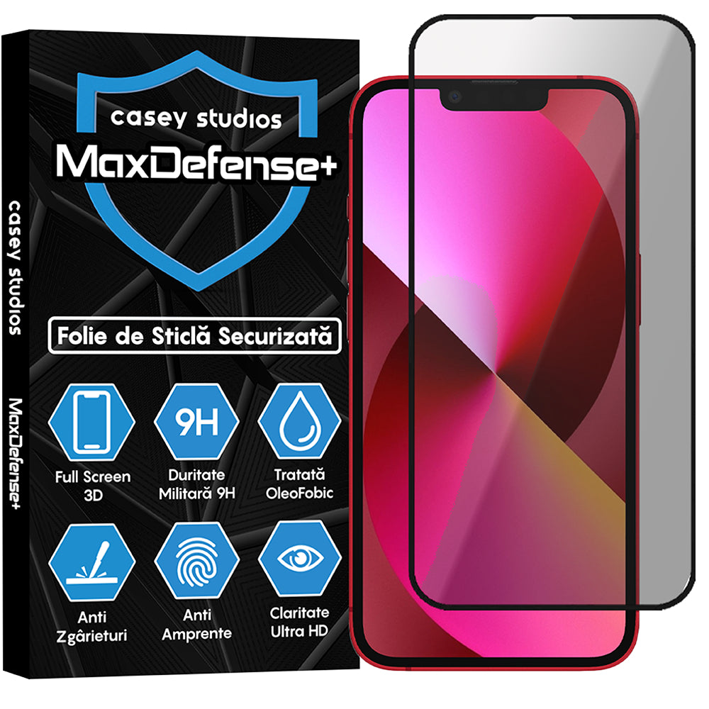 Folie Sticla MaxDefense+ - iPhone 13 Mini - Privacy