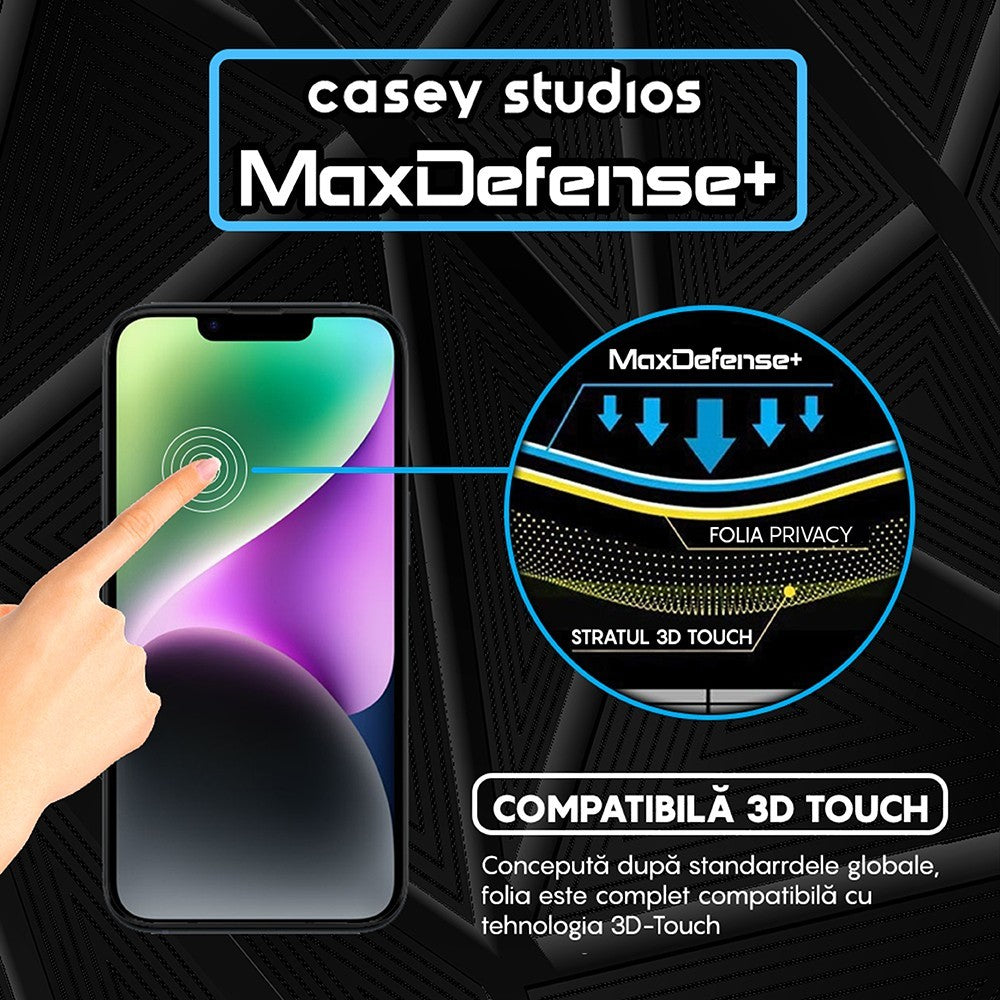 Folie Sticla MaxDefense+ - iPhone 14 - Privacy