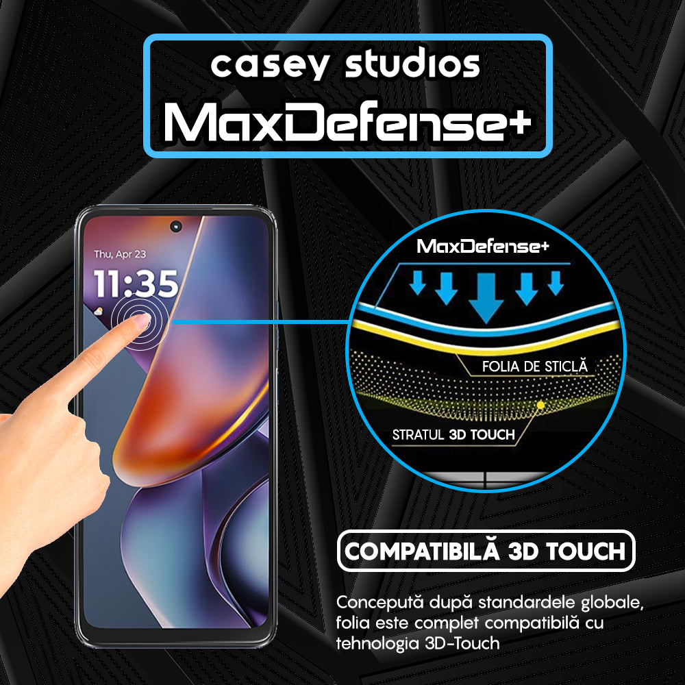 Folie Sticla MaxDefense+ - Motorola Moto G (2025) - Negru