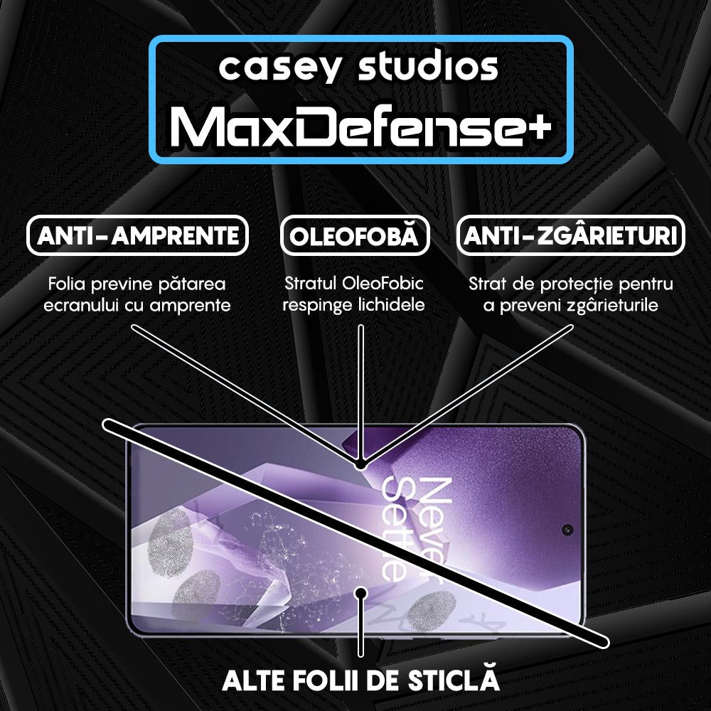 Folie Sticla MaxDefense+ - OnePlus Ace 5 Pro - Negru
