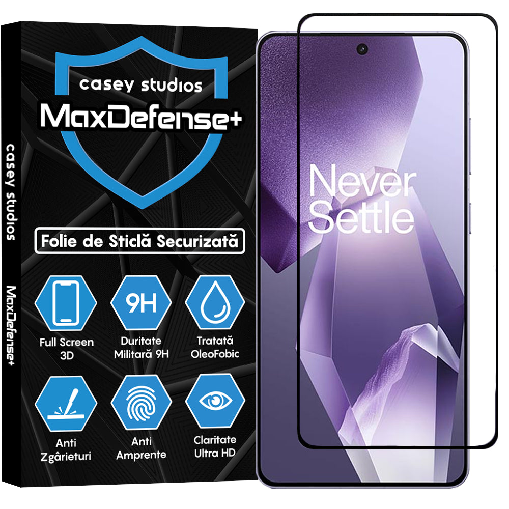 Folie Sticla MaxDefense+ - OnePlus Ace 5 Pro - Negru