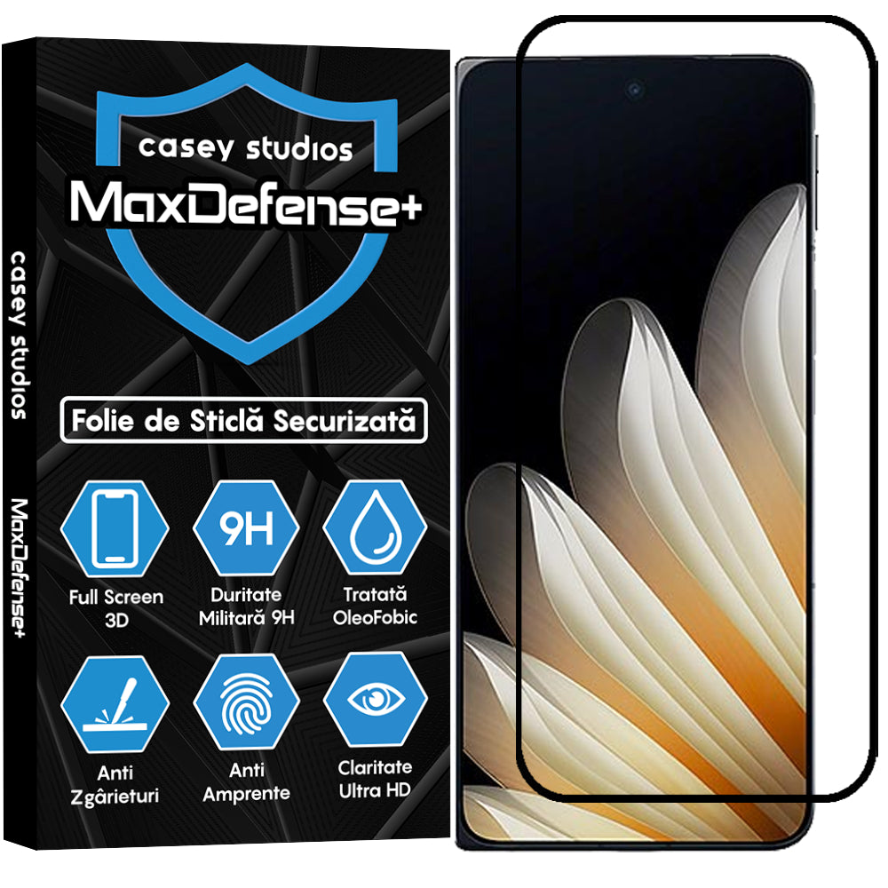 Folie Sticla MaxDefense+ - Oppo Find N5 - Negru