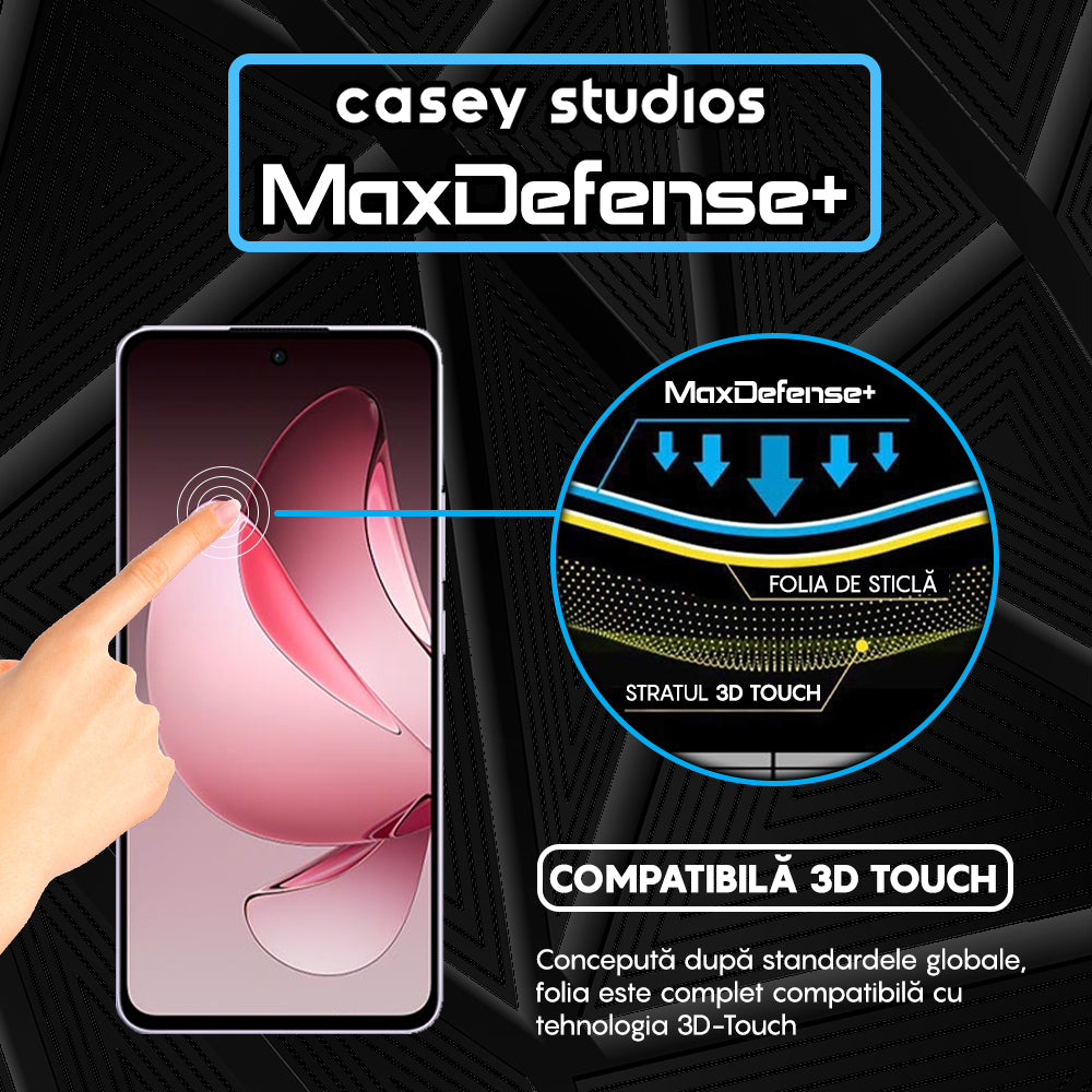 Folie Sticla MaxDefense+ - Oppo Reno13 F 4G - Clear