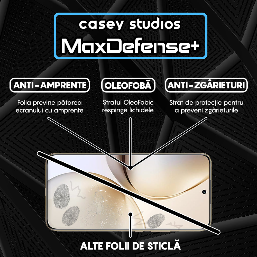 Folie Sticla MaxDefense+ - Realme 14 Pro+ - Negru