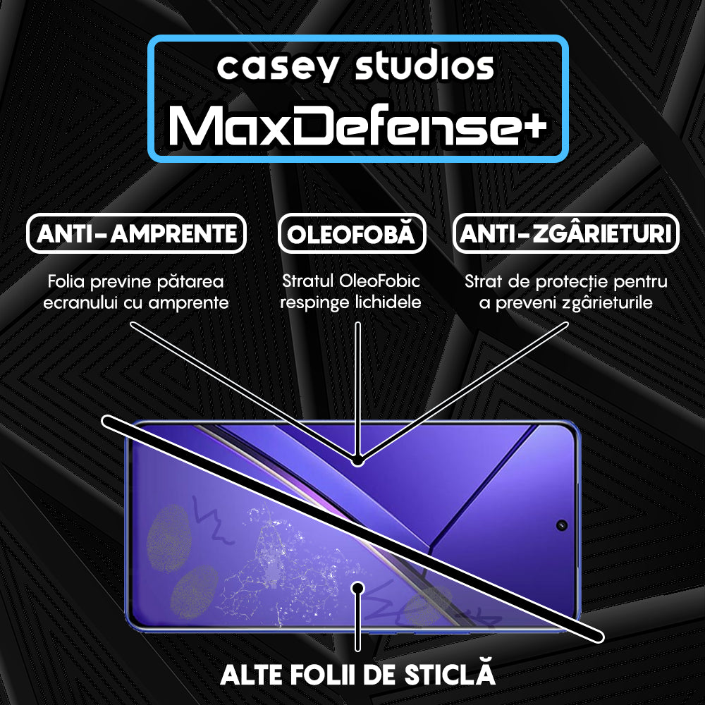 Folie Sticla MaxDefense+ - Realme Neo7 - Negru