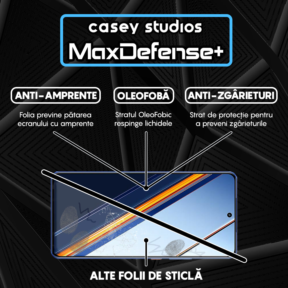 Folie Sticla MaxDefense+ - Realme Neo7 SE - Negru