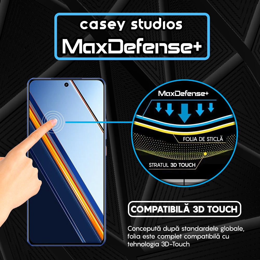 Folie Sticla MaxDefense+ - Realme Neo7 SE - Negru