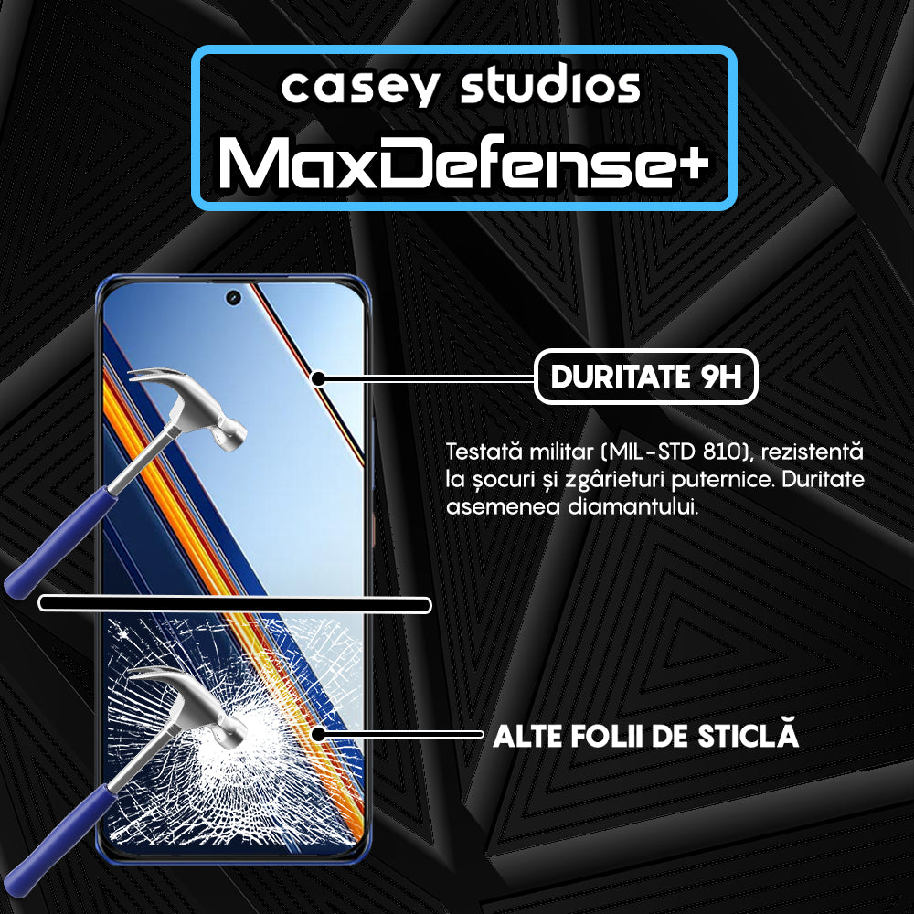 Folie Sticla MaxDefense+ - Realme Neo7 SE - Negru