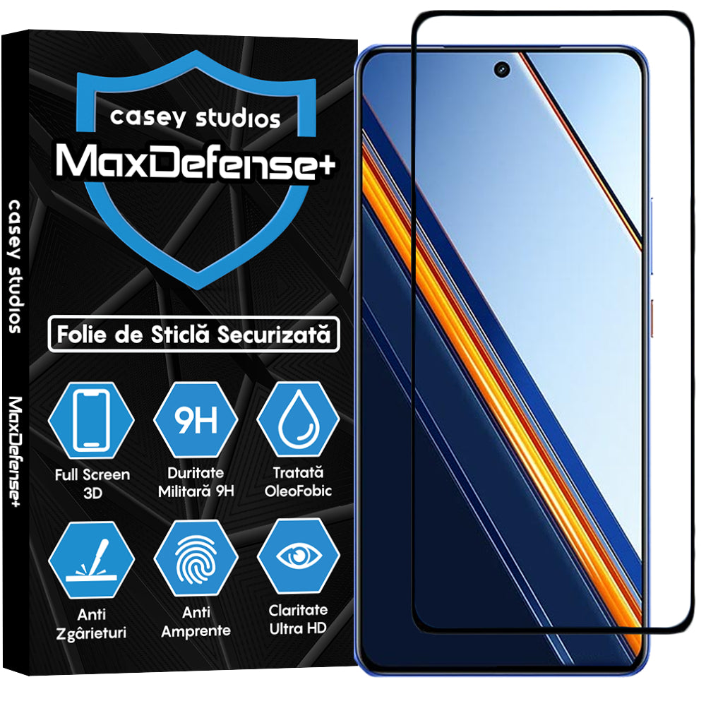 Folie Sticla MaxDefense+ - Realme Neo7 SE - Negru