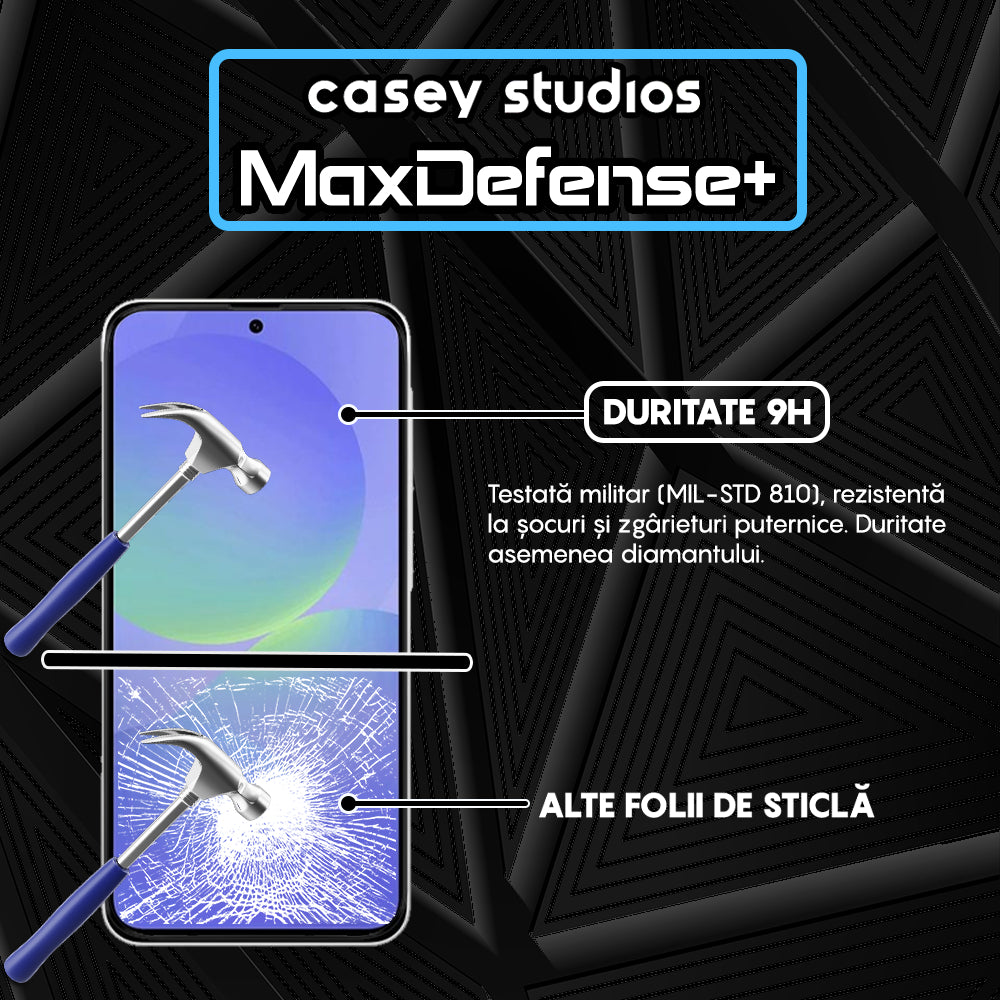 Folie Sticla MaxDefense+ - Samsung Galaxy A36 - Negru