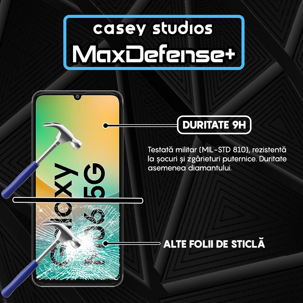 Folie Sticla MaxDefense+ - Samsung Galaxy M06 - Negru