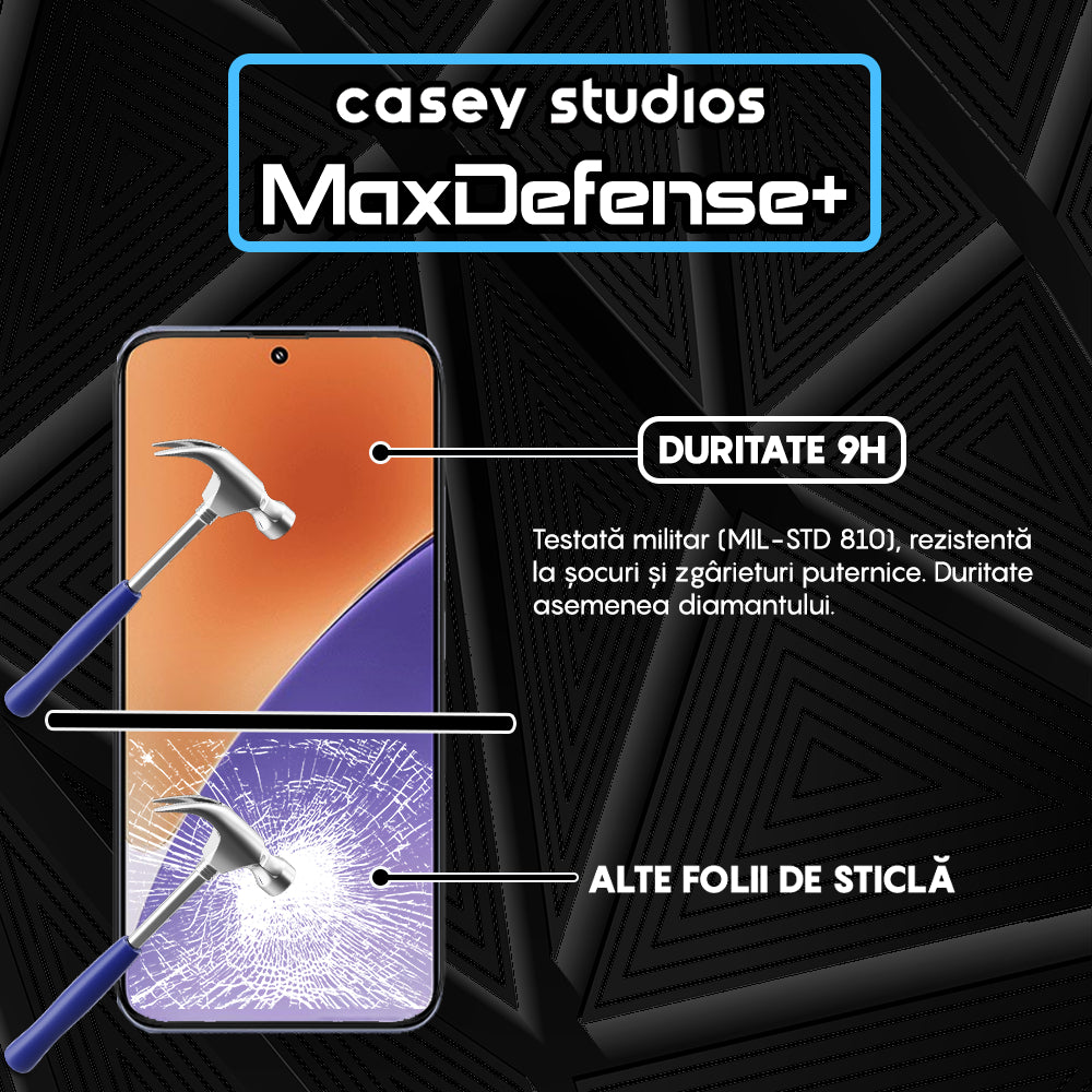 Folie Sticla MaxDefense+ - Xiaomi 15 - Negru