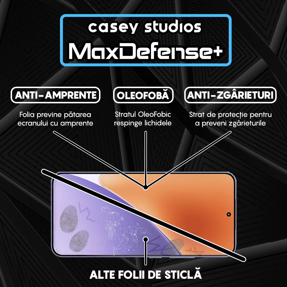 Folie Sticla MaxDefense+ - Xiaomi 15 - Negru