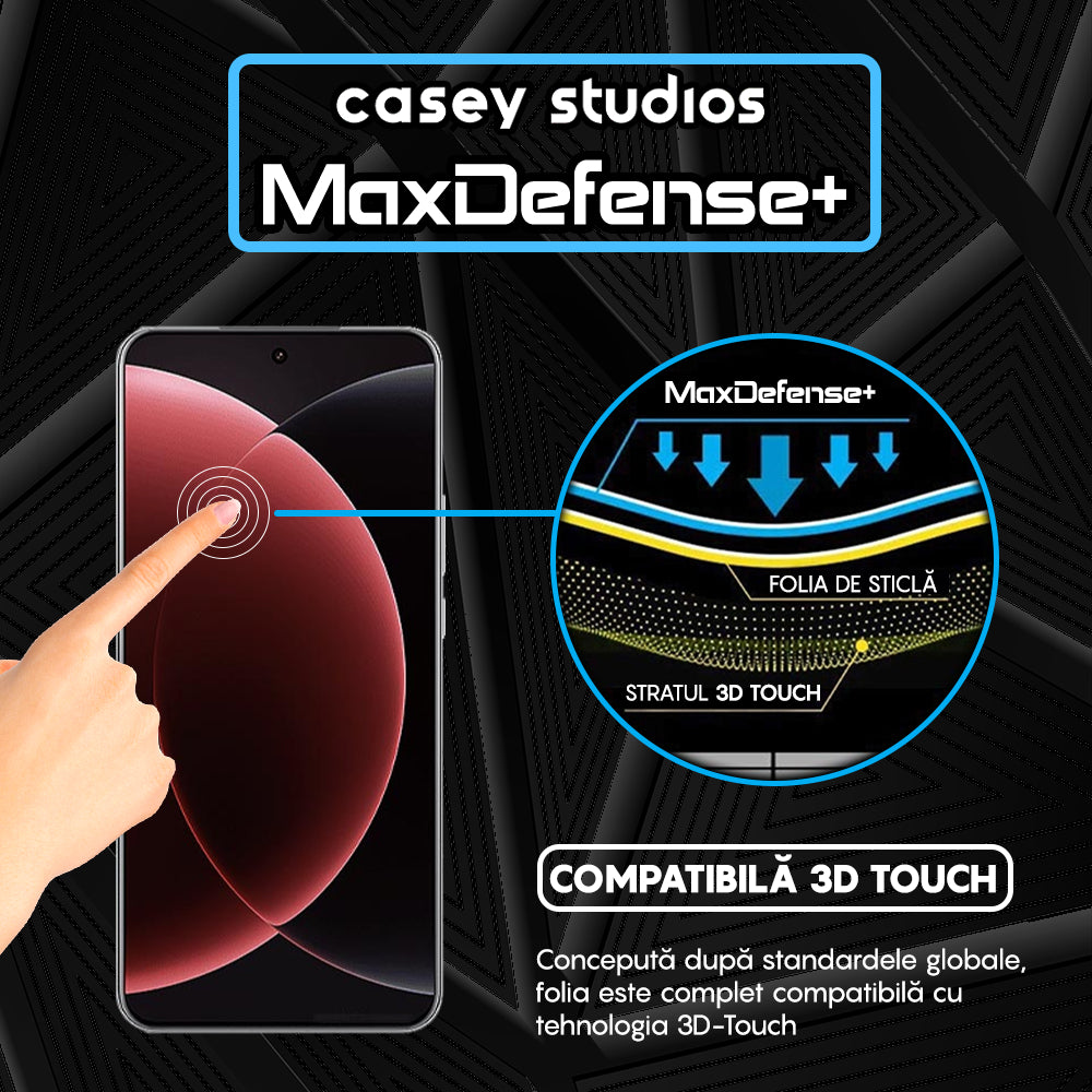 Folie Sticla MaxDefense+ - Xiaomi 15 Ultra - Negru