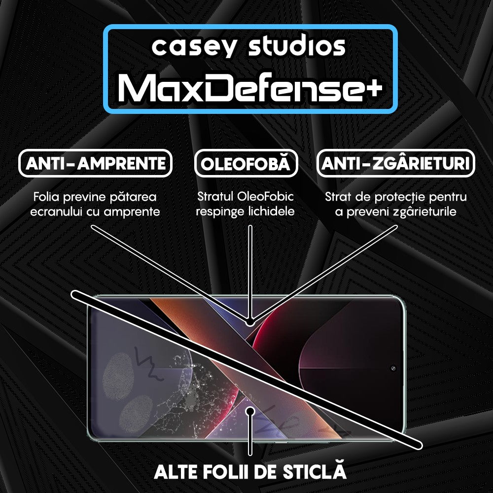 Folie Sticla MaxDefense+ - Xiaomi Poco X7 - Negru
