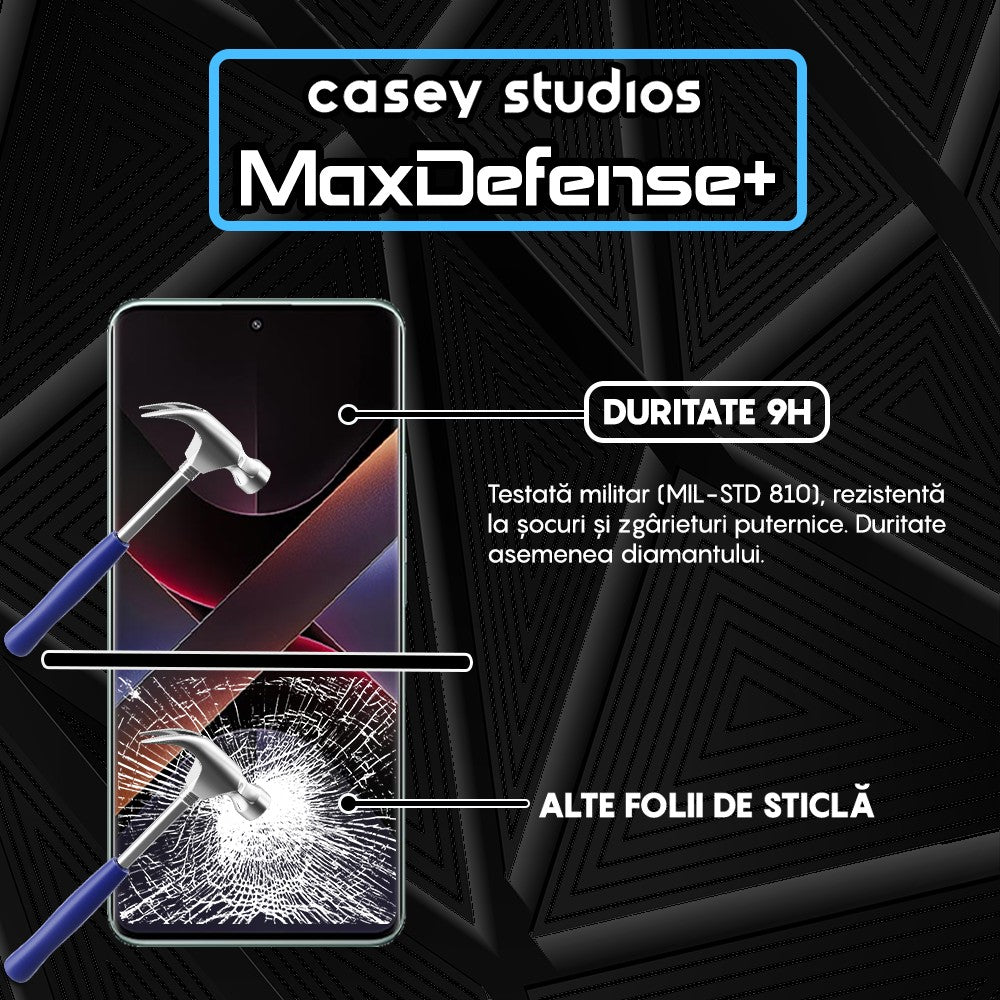 Folie Sticla MaxDefense+ - Xiaomi Poco X7 - Negru