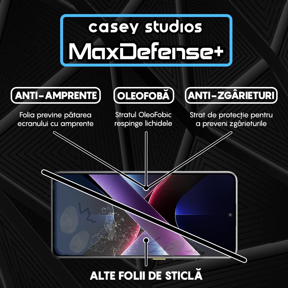 Folie Sticla MaxDefense+ - Xiaomi Poco X7 Pro - Negru