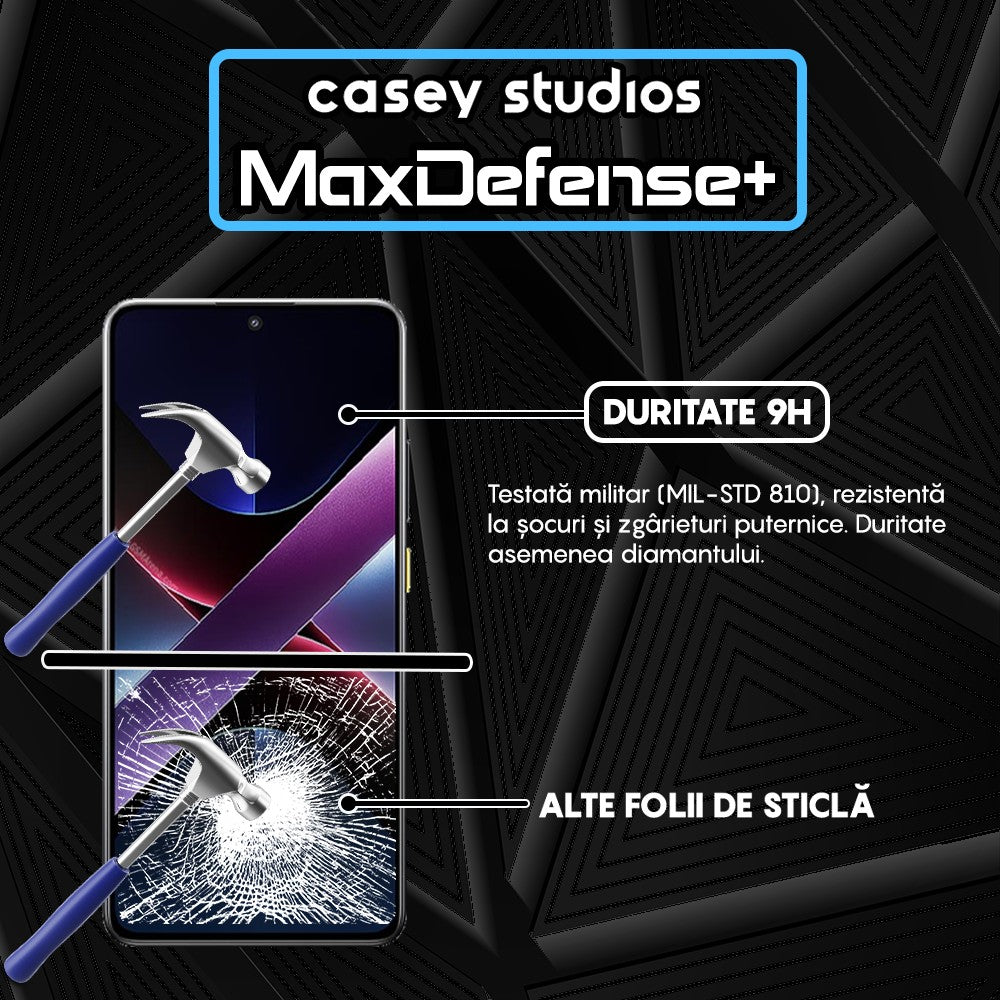 Folie Sticla MaxDefense+ - Xiaomi Poco X7 Pro - Negru